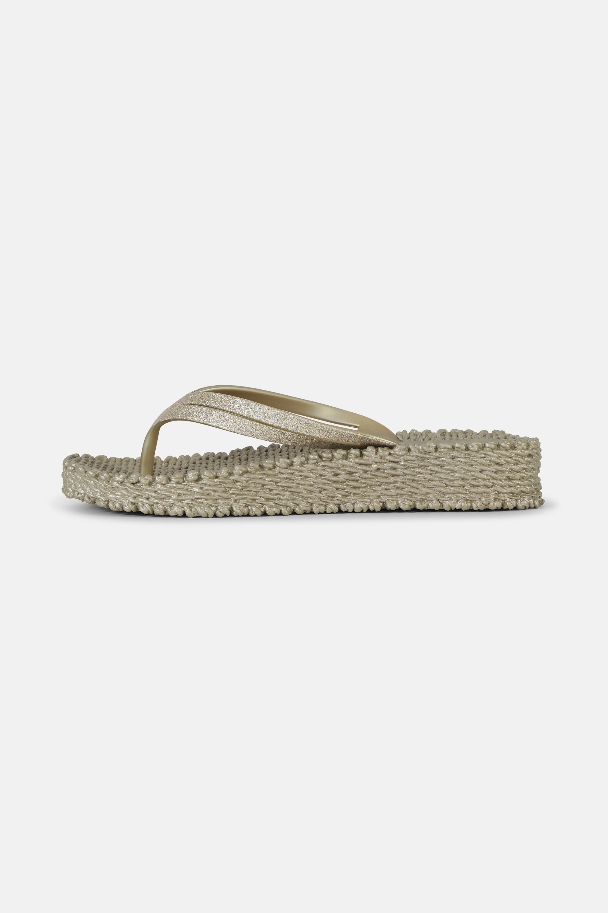 Chanclas con Plataforma Brillantes - Platin